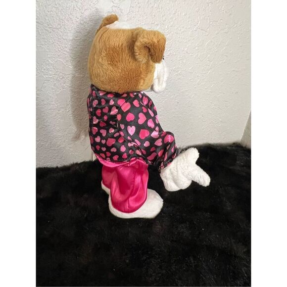 Dog plush Red White from Kids of America  Stuffed Animal Valentines animated - Picture 2 of 5